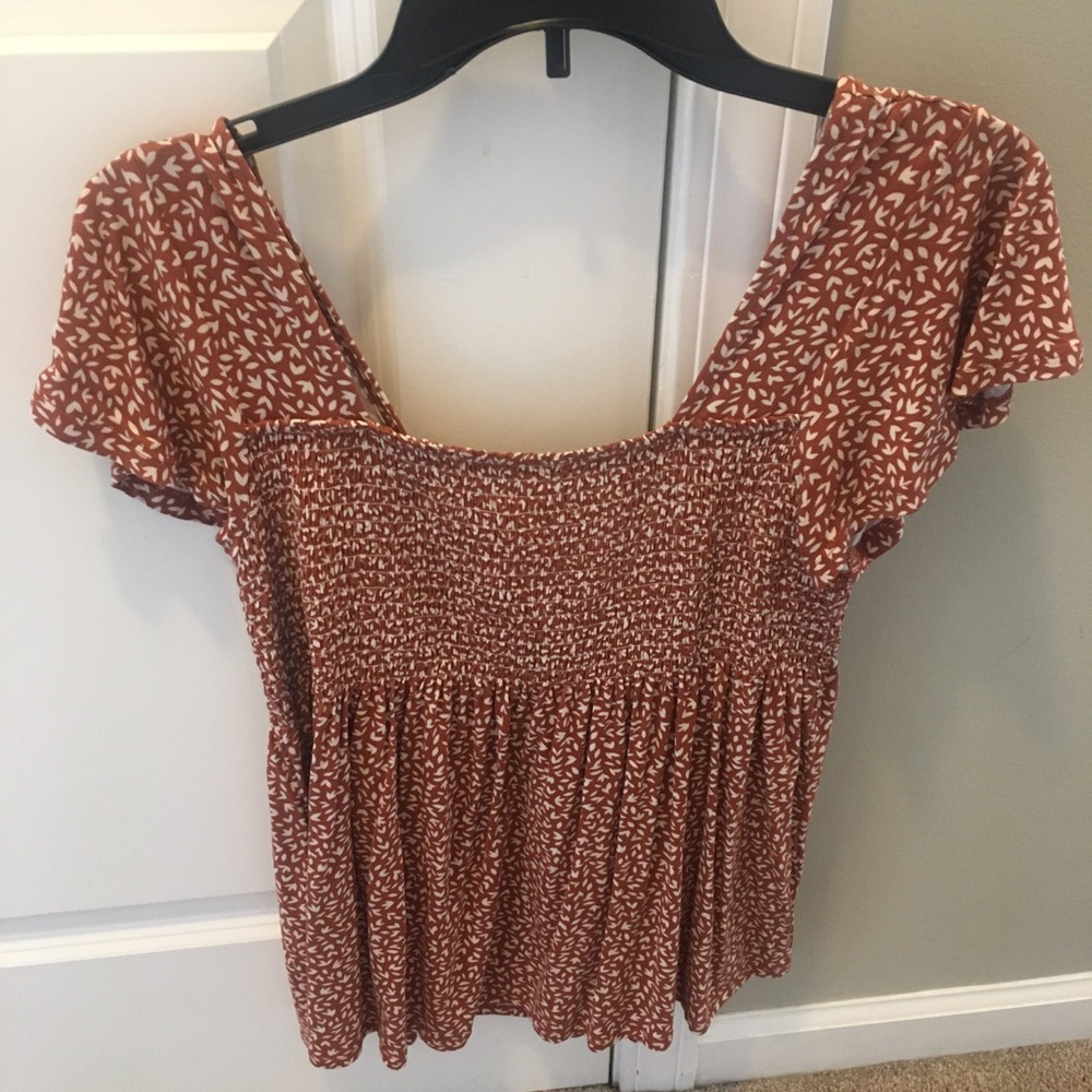 Printed Flow Smock Top